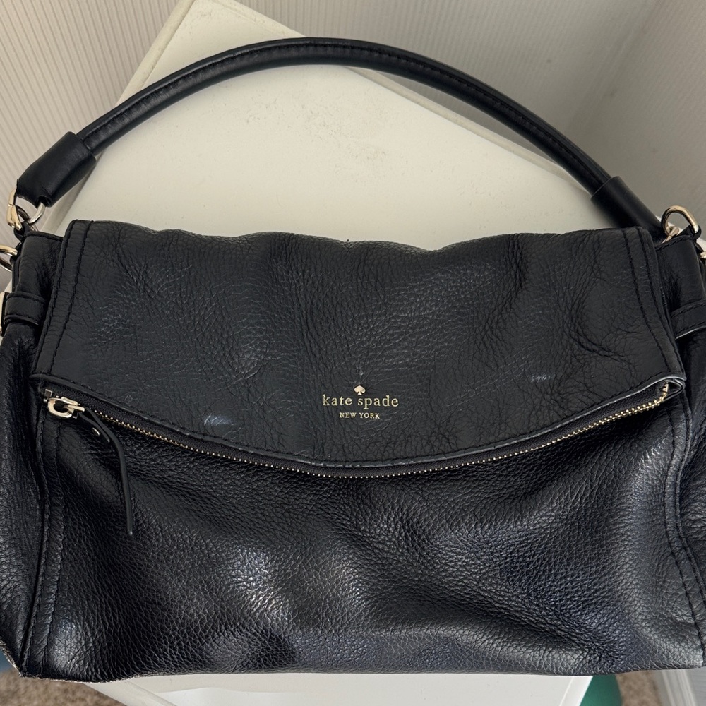 Kate Spade Black Textured Shoulder Bag